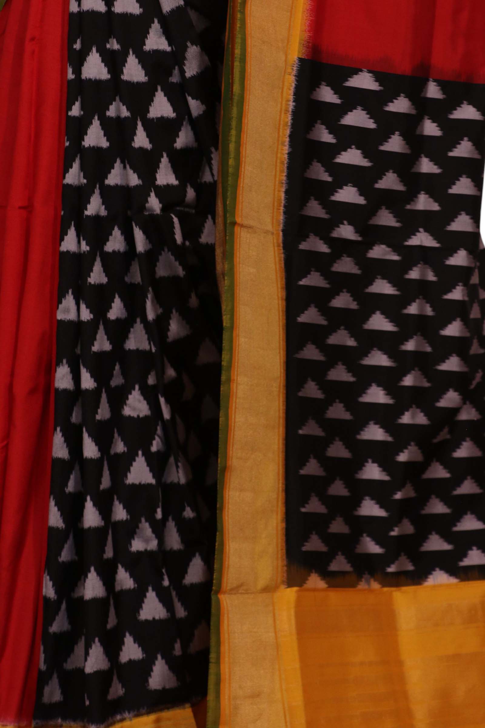 Pure Handloom Patola Ikat Silk Saree AG200734